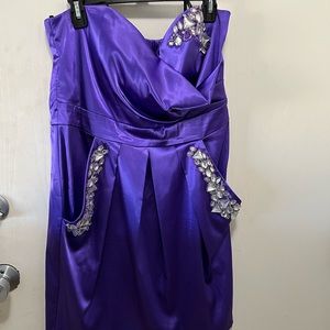 Purple Sweatheart Jeweled Dress